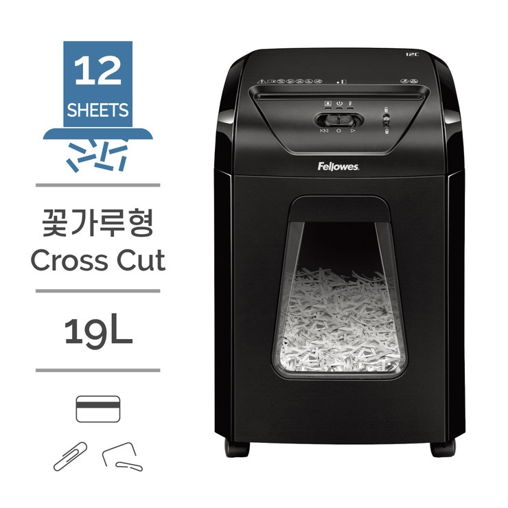 Fellowes Shredder 12C 19L (Cross Cut) 640153