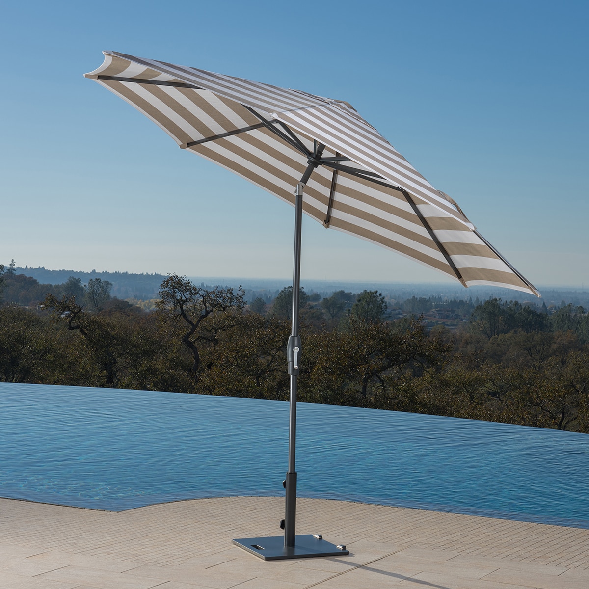 선빌라 정원용 우산지름 2.9m, 탠 스트라이프 선빌라 정원용 우산지름 2.9m, 탠 스트라이프