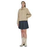 비지트 인 뉴욕 여성 인조 스웨이드 재킷 - 베이지, M