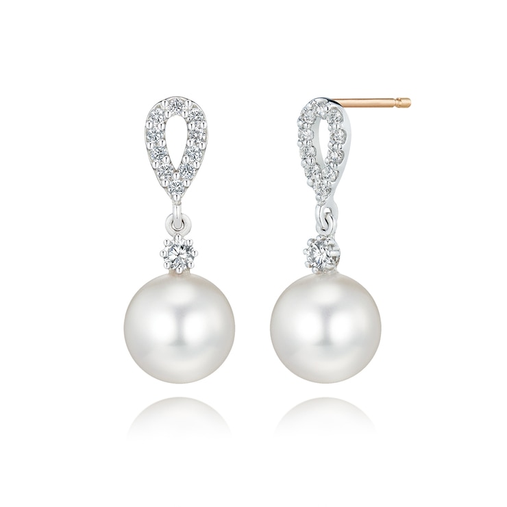 Vanich 8.5mm Akoya Pearl Earrings Drop Pearl 685942