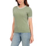 할스톤 여성 케이블 반소매 니트 - 그린, M