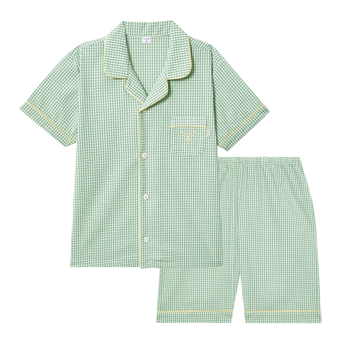 게스 주니어 시어서커 파자마 세트 - 그린
