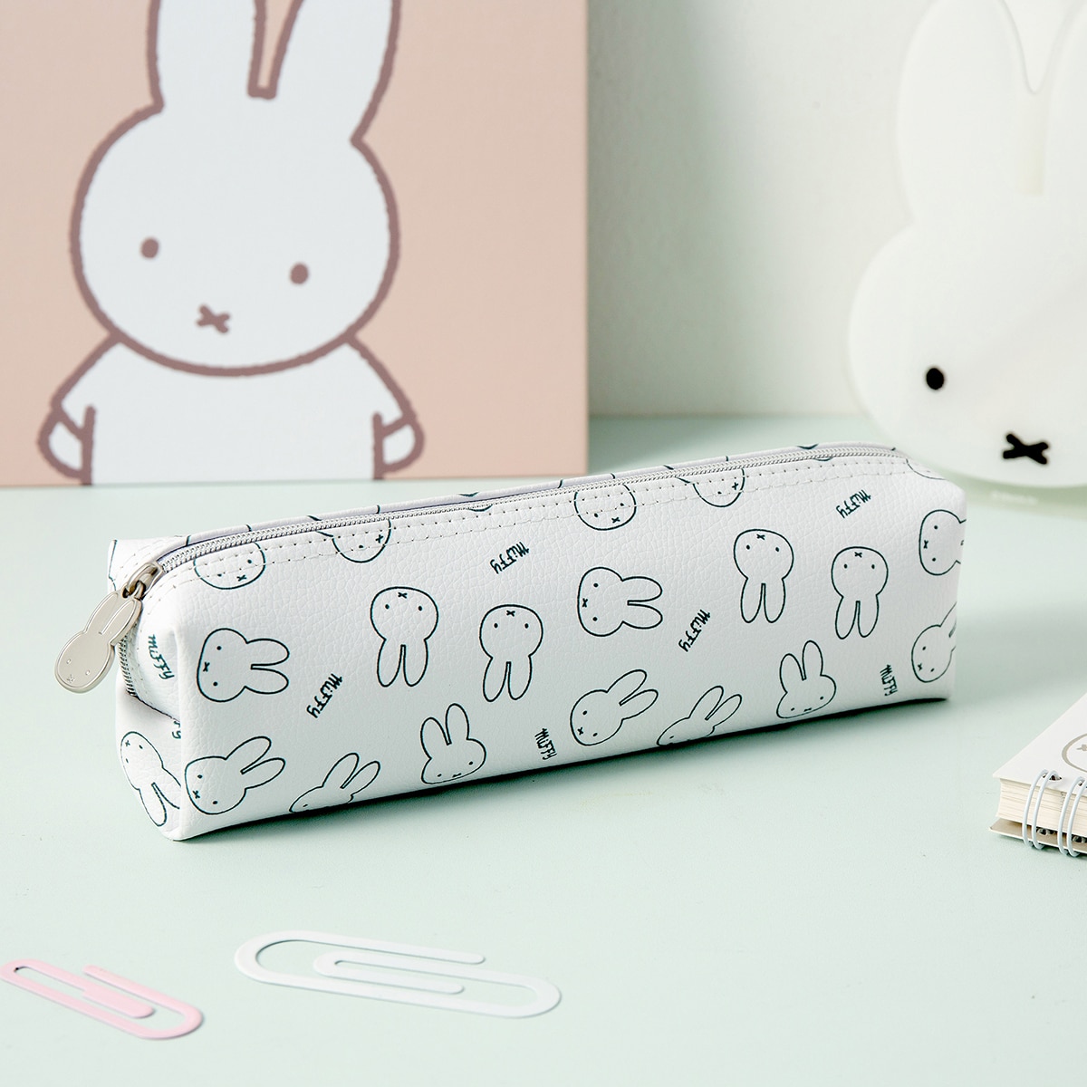 미피 스틱 필통 2개 - 화이트패턴