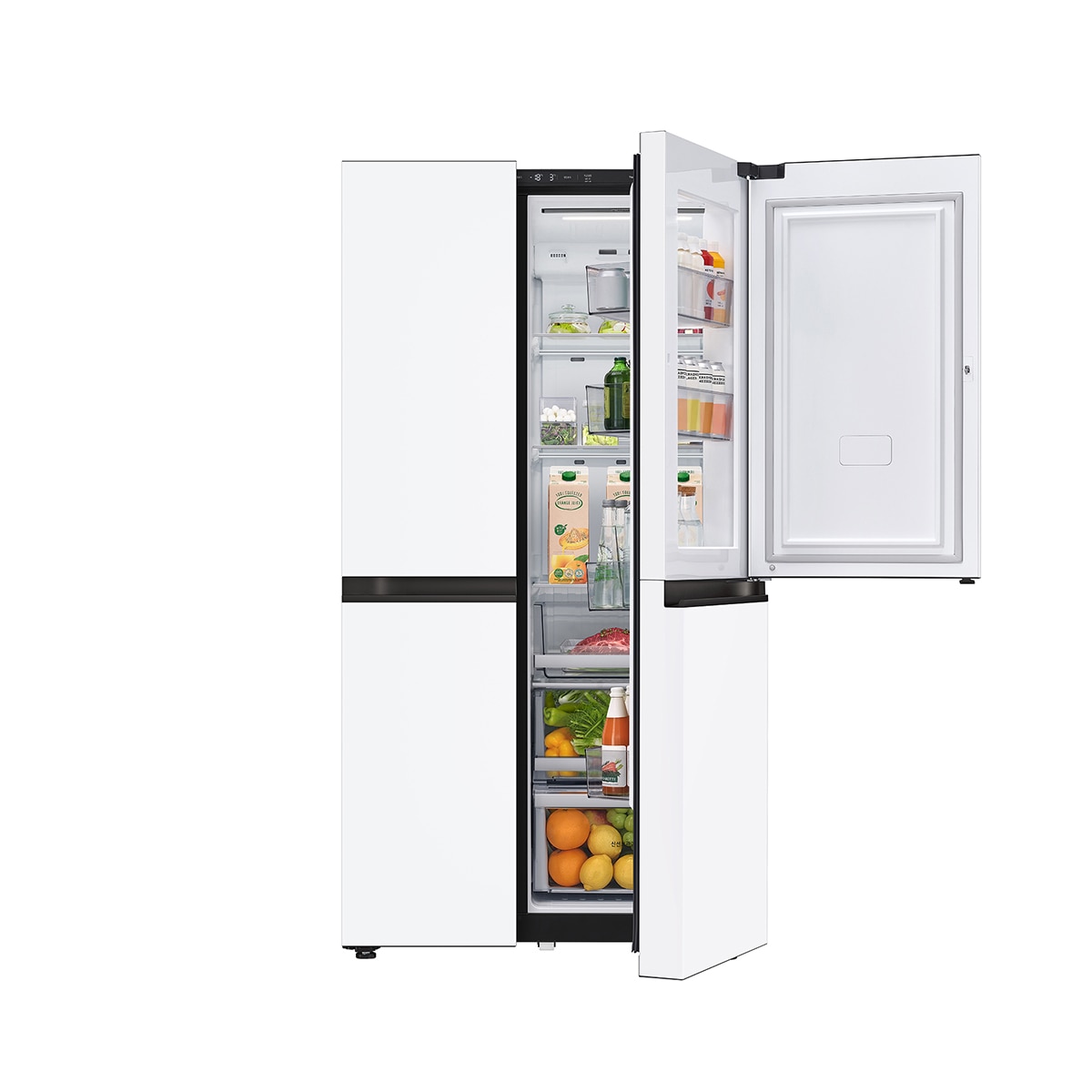 엘지 오브제 AI 매직스페이스 양문형 832L, 메탈 에센스 화이트