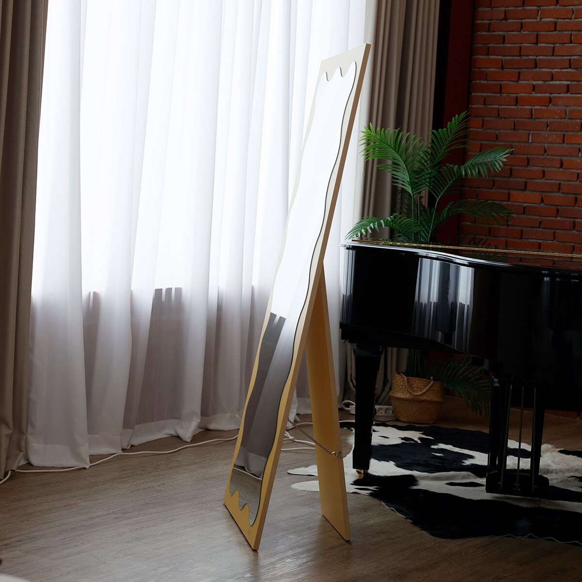 끌리마 일반 물결 비산 방지 전신 거울 700
