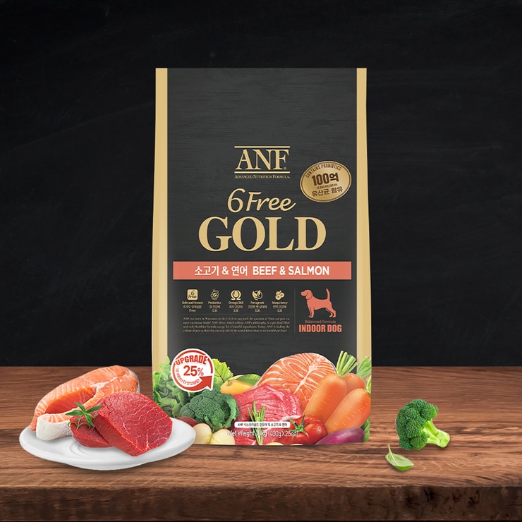 ANF 식스프리골드 인도어 독 소고기&연어 10kg