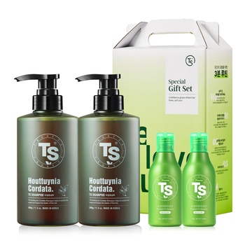 TS 어성초샴푸 500g x 2개 & 프리미엄샴푸 100g x 2개