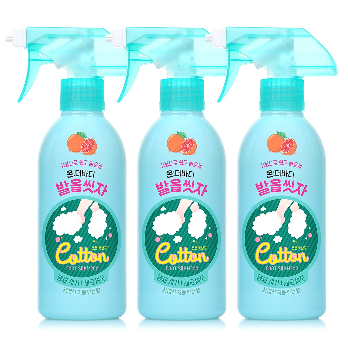 엘지 온더바디코튼 풋샴푸 385ml x 3개