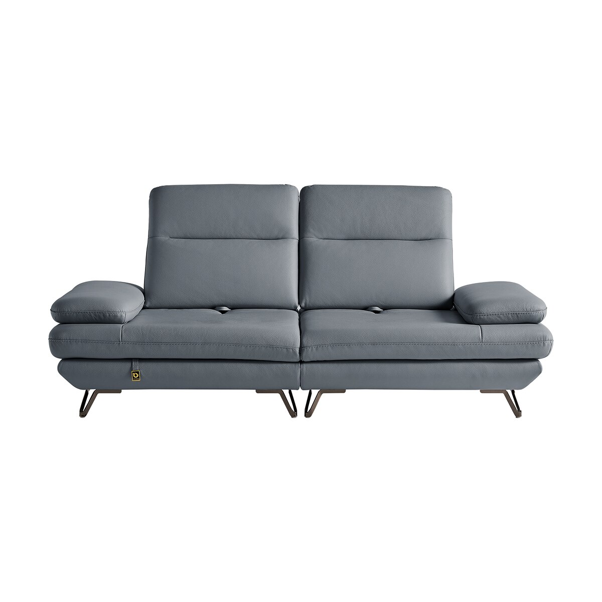 다우닝 모아나 스윙 전체 천연가죽 소파 3인 - 파스텔블루