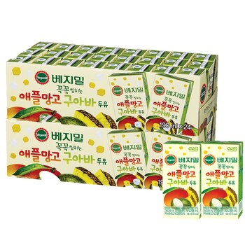 베지밀 애플망고구아바 두유 190ml x 24 x 2 베지밀 애플망고구아바 두유 190ml x 24 x 2