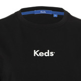 케즈 여성 반소매 크루넥 티셔츠 - 블랙