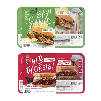 터키브레스트슬라이스 250gx2 + 비프 파스트라미 250gx2