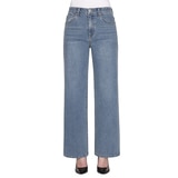 게스 여성 와이드핏 청바지 - 미디엄 블루