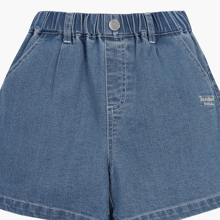 베네통 키즈 데님 반바지 - 여아미드인디고