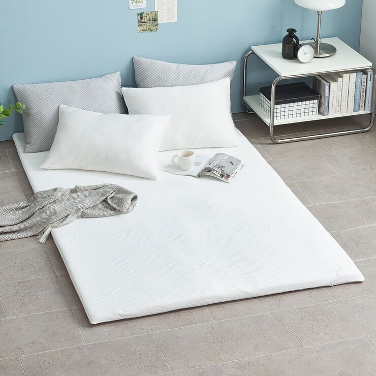 에이프릴앳홈 냉감3중직 바닥 요 - 퀸, 화이트