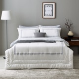 박홍근홈패션 자수 극세사 차렵이불 - 퀸, 화이트그레이 박홍근홈패션 자수 극세사 차렵이불 - 퀸, 화이트그레이