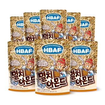 HBAF 멸치 아몬드 800g (100g x 8)