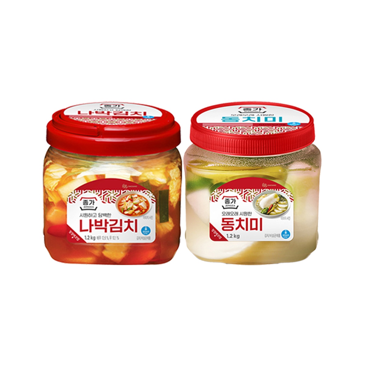 종가 나박김치 1.2kg + 동치미 1.2kg 종가 나박김치 1.2kg + 동치미 1.2kg