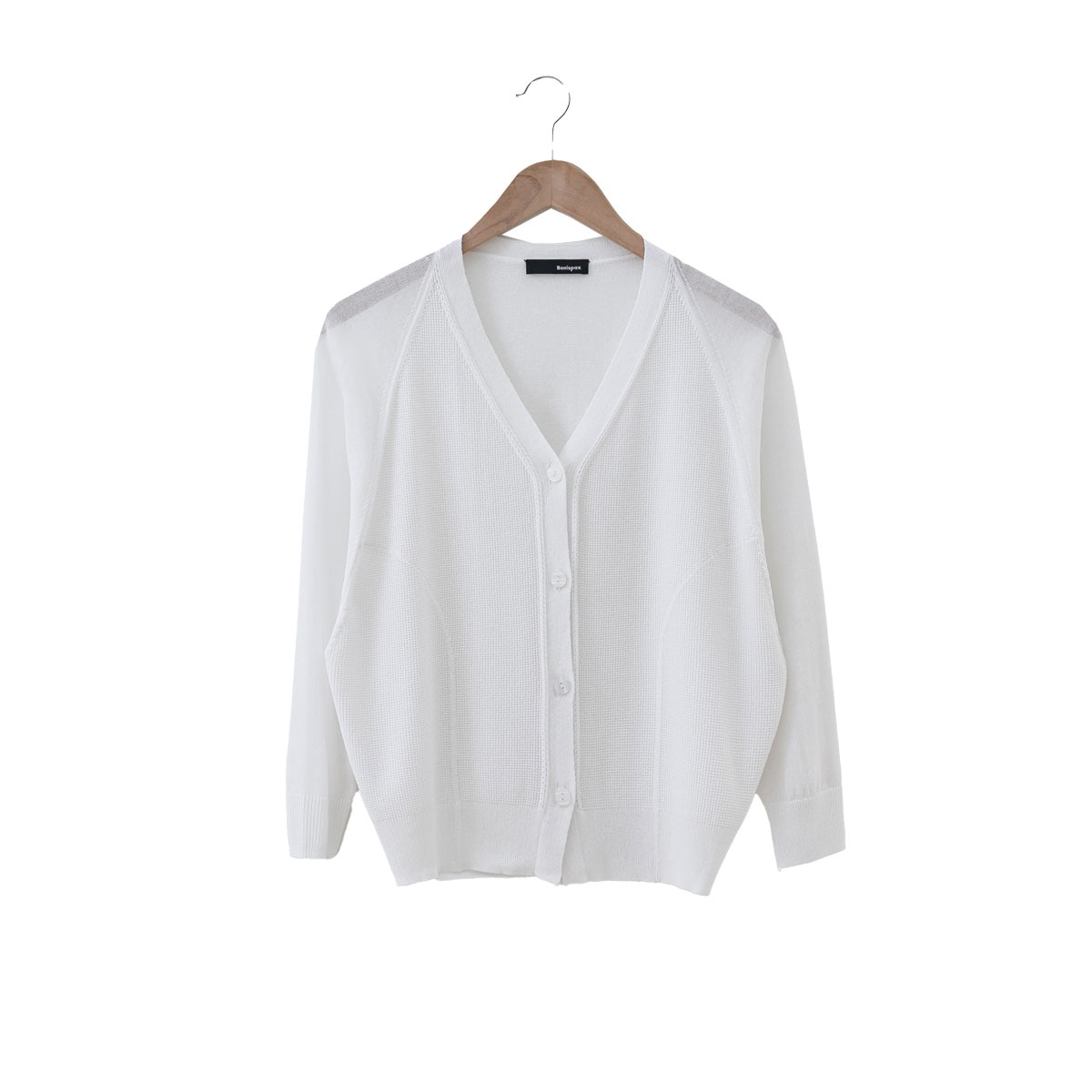 보니스팍스 여성 래글런 니트 가디건 - 아이보리, M/L