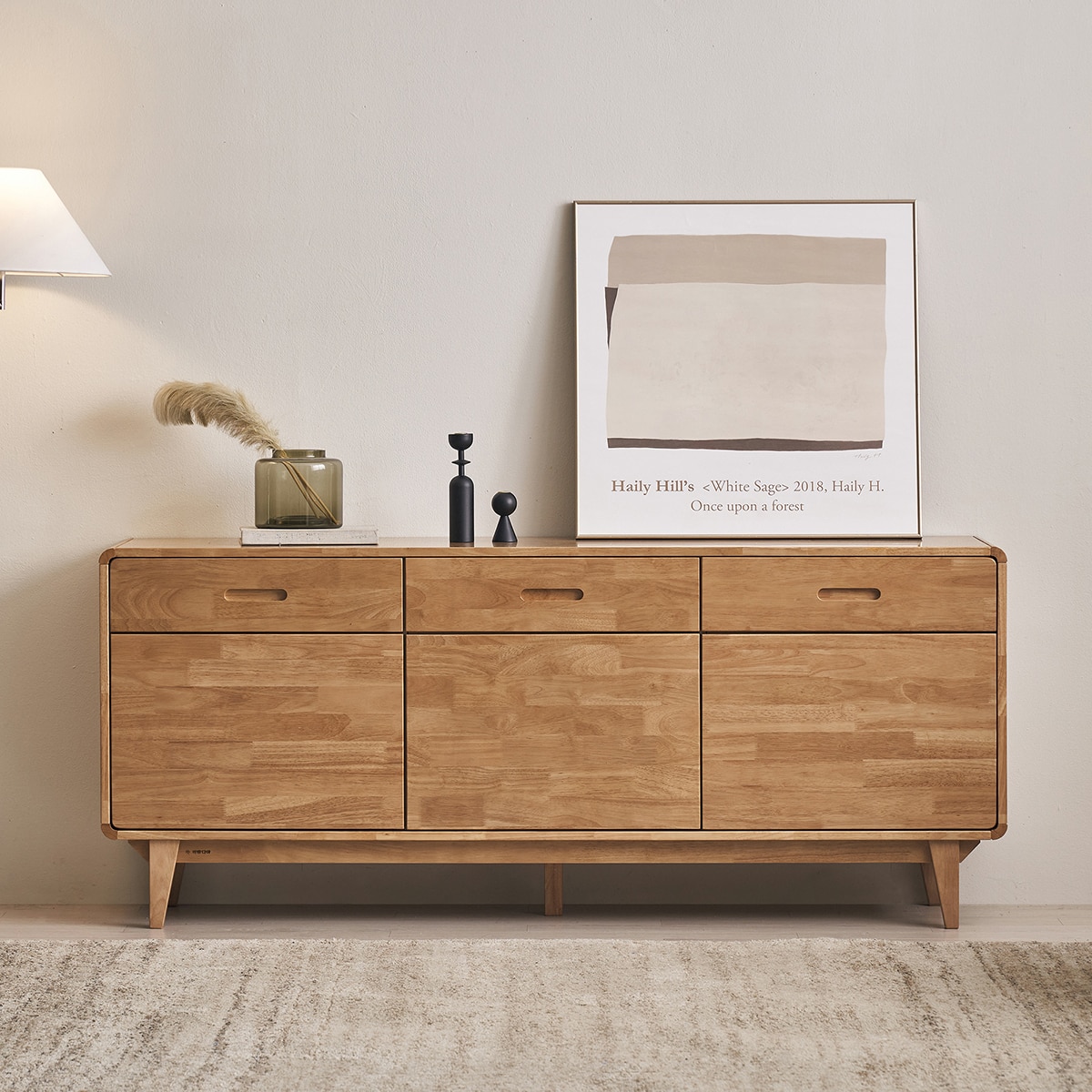 핀란디아 마로네 높은 거실장 (1800)