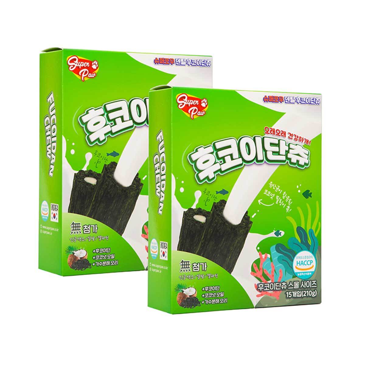 슈퍼포우 강아지 껌 15p x 2 (S) - 후코이단 슈퍼포우 강아지 껌 15p x 2 (S) - 후코이단