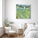 지클레 그림 액자 76x76cm - 고흐, 포토밭에서 바라 본 오베르