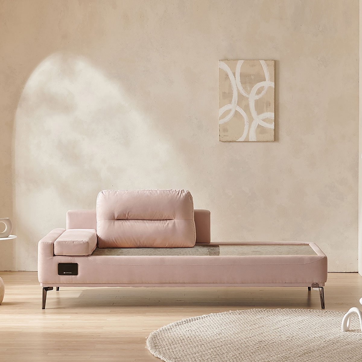 샘스톤 영스데이 돌소파 - 코랄핑크/우형, 그린 칠보석