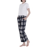비비안 여성 스판 라운지 바지 2PK - 아이보리/네이비