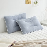 루마인 홈 순면 낮잠 경추 베개 2P - 블루