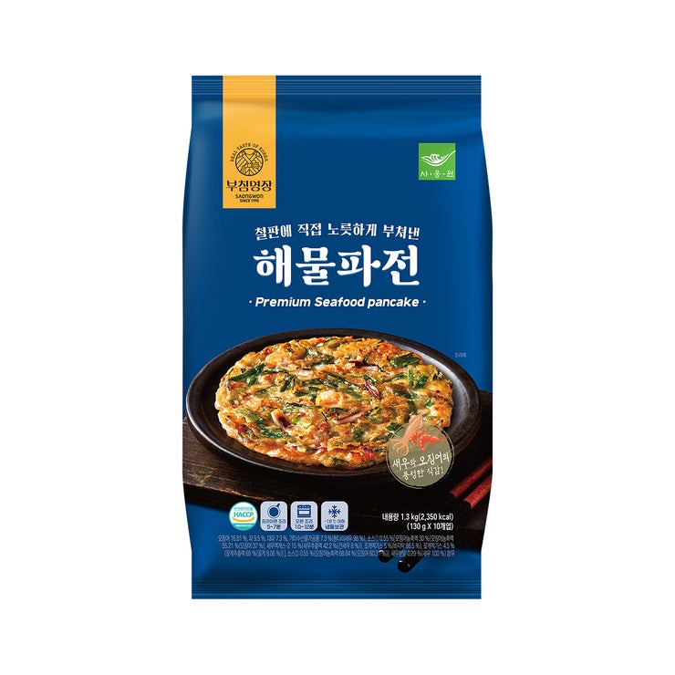 사옹원 부침명장 해물파전 130g x 10 x 2 사옹원 부침명장 해물파전 130g x 10 x 2