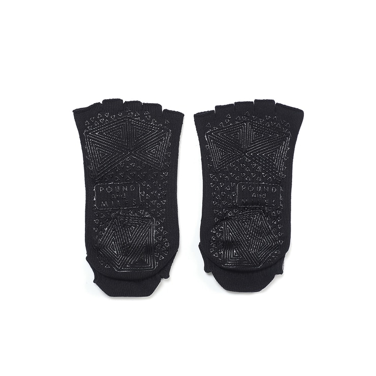 Pound & Miles여성 필라테스 덧신 2 족 - 블랙, 24