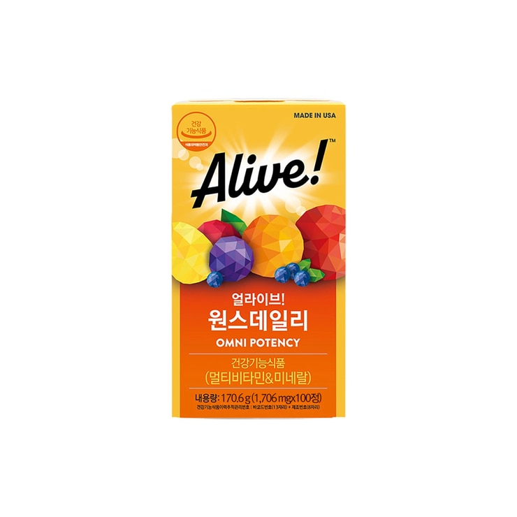 얼라이브 원스데일리 멀티비타민 1,706mg x 100정x 324