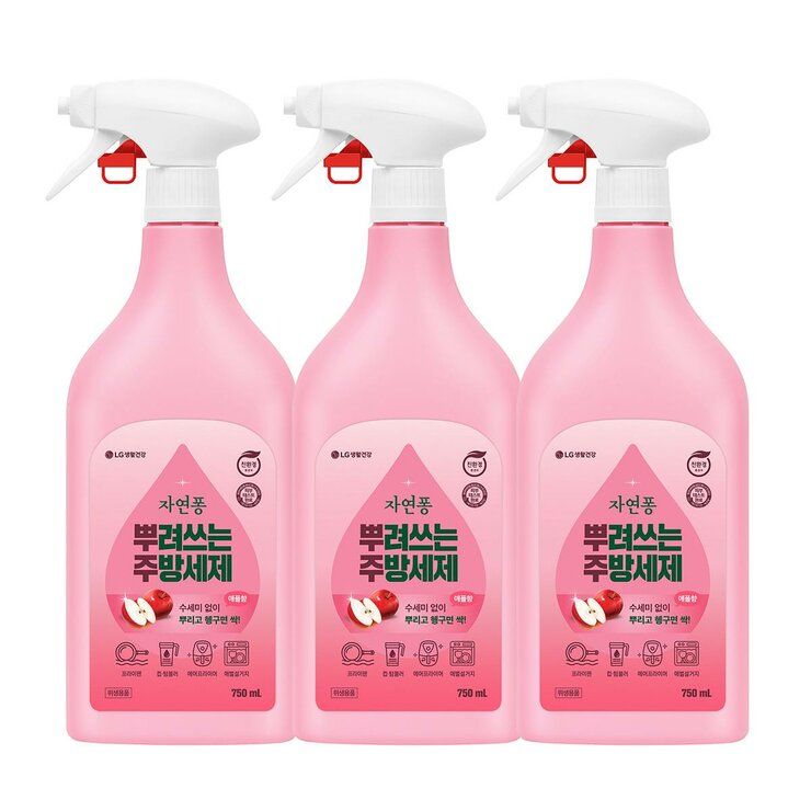자연퐁뿌려쓰는주방세제750ml x 3 자연퐁뿌려쓰는주방세제750ml x 3