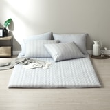 에이프릴앳홈 순면 누빔 워싱 면 요 - 퀸, 그레이(루빈)