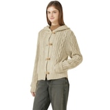 리디아 바인 여성 울 100% 케이블 후드 가디건 리디아 바인 여성 울 100% 케이블 후드 가디건