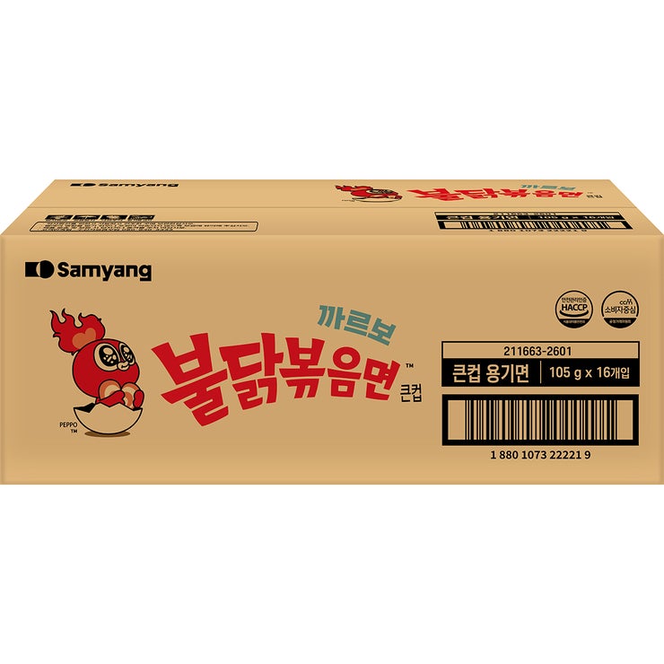 삼양 까르보 불닭볶음면 큰 컵 105g x 16 삼양 까르보 불닭볶음면 큰 컵 105g x 16