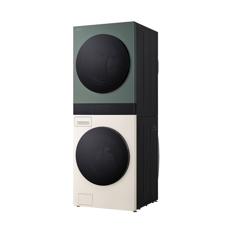 엘지 오브제 AI 워시타워 세탁 23kg&건조 23kg 베이지 그린