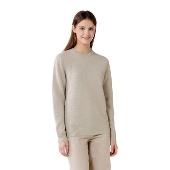 리디아 바인 여성 100% 울 크루넥 니트