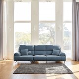 사트바 시그니처 이태리 통가죽 소파 4 인 - 피콕그린