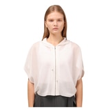 솔레지아 여성 크로셰 니트 후드 집업 케이프 - 아이보리, S/M