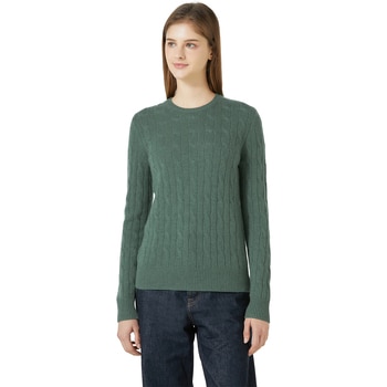 리디아 바인 여성 캐시미어 100% 케이블 니트