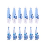 델리 펜타입 수정테이프 세트 6+6개입 - 마카롱 블루