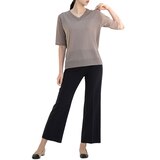 보니스팍스 여성 브이넥 풀오버 니트 - 그레이