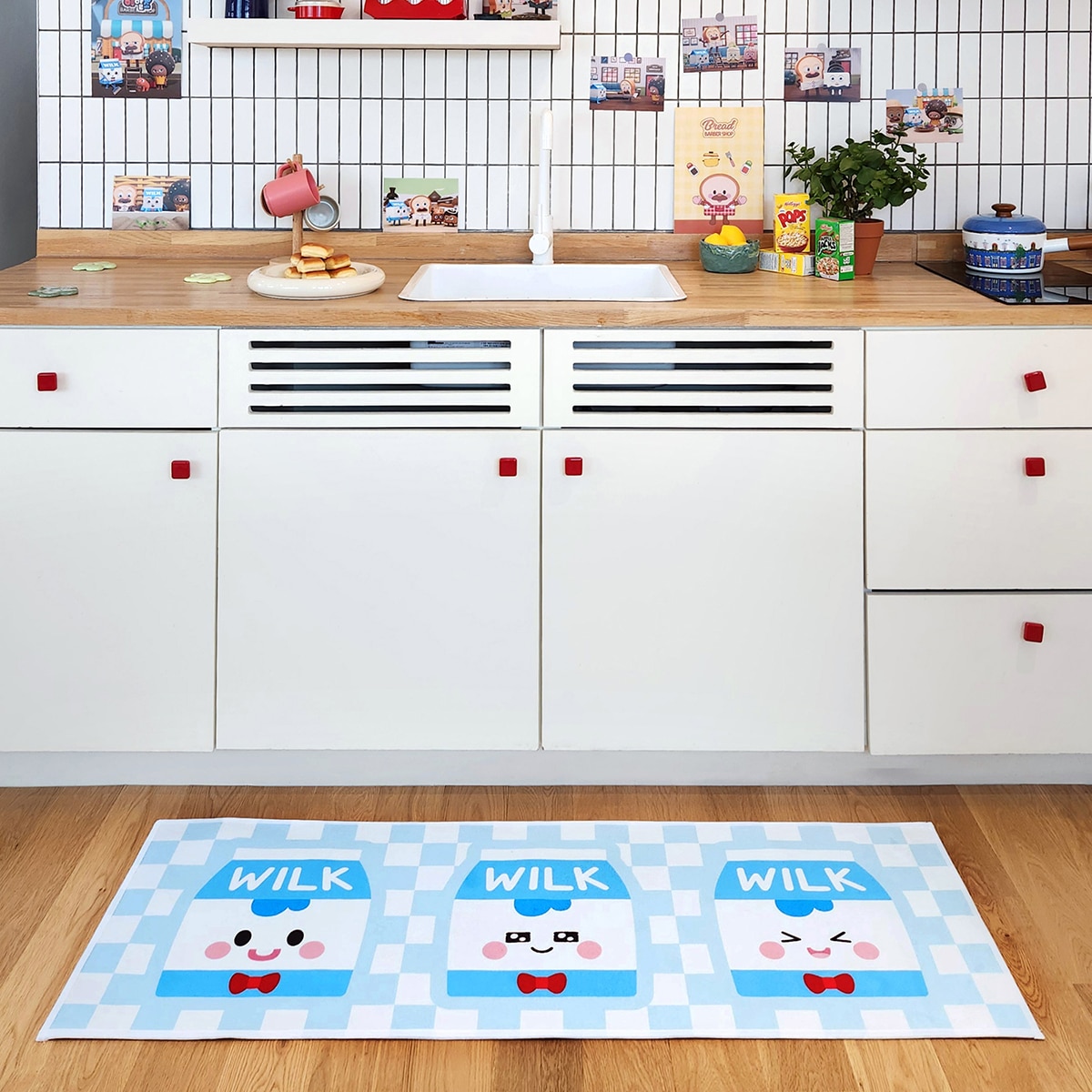 한일카페트x브레드이발소 키즈 발매트 45x130cm - 윌크스카이 한일카페트x브레드이발소 키즈 발매트 45x130cm - 윌크스카이