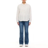 쥬시꾸뛰르 여성 체크 셔츠 - 화이트, S/M 쥬시꾸뛰르 여성 체크 셔츠 - 화이트, S/M