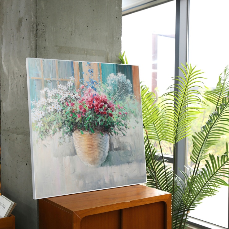 지클레 그림 액자 76x76cm - 창가에서