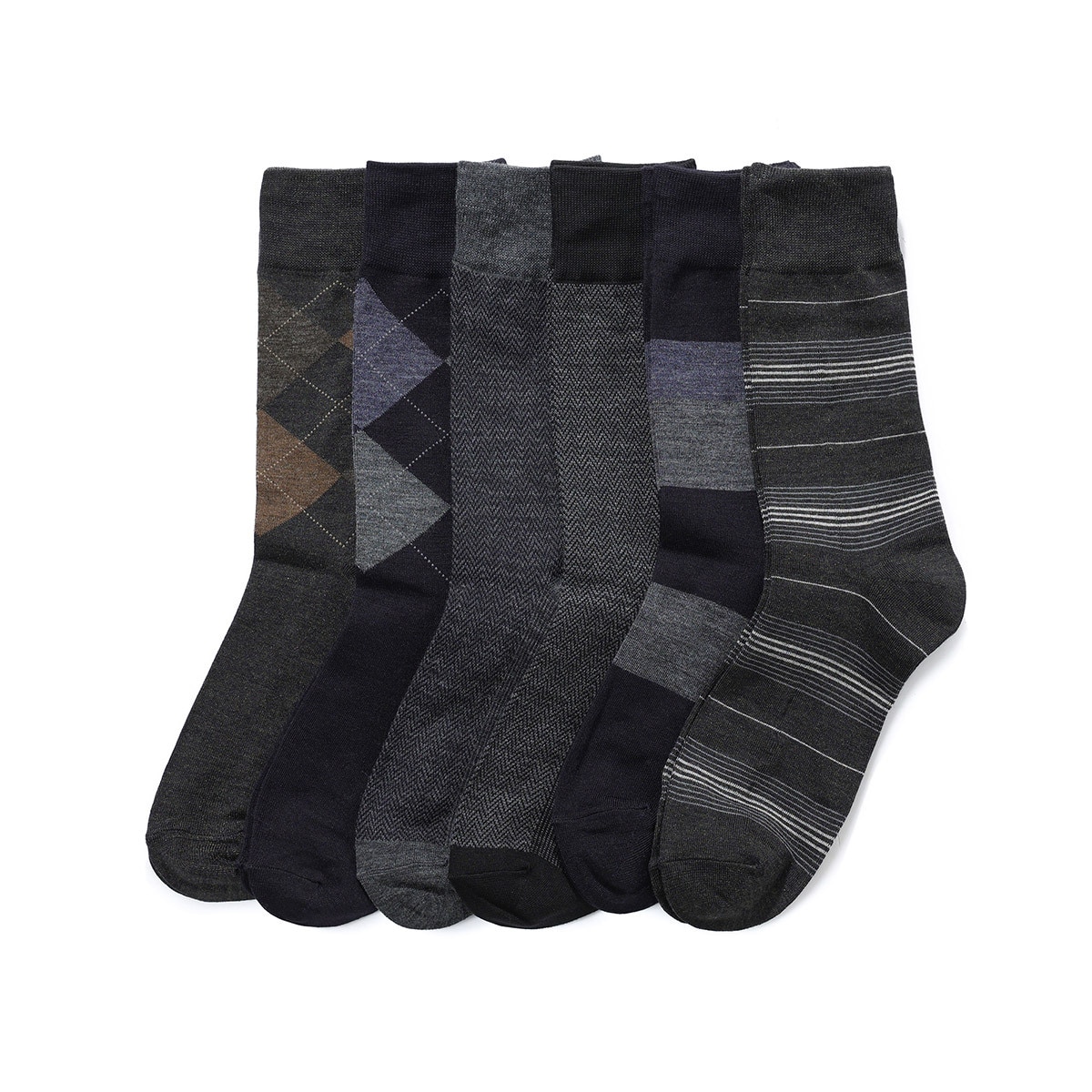 싹스탑 남성 울 양말 6족 - 패턴 싹스탑 남성 울 양말 6족 - 패턴