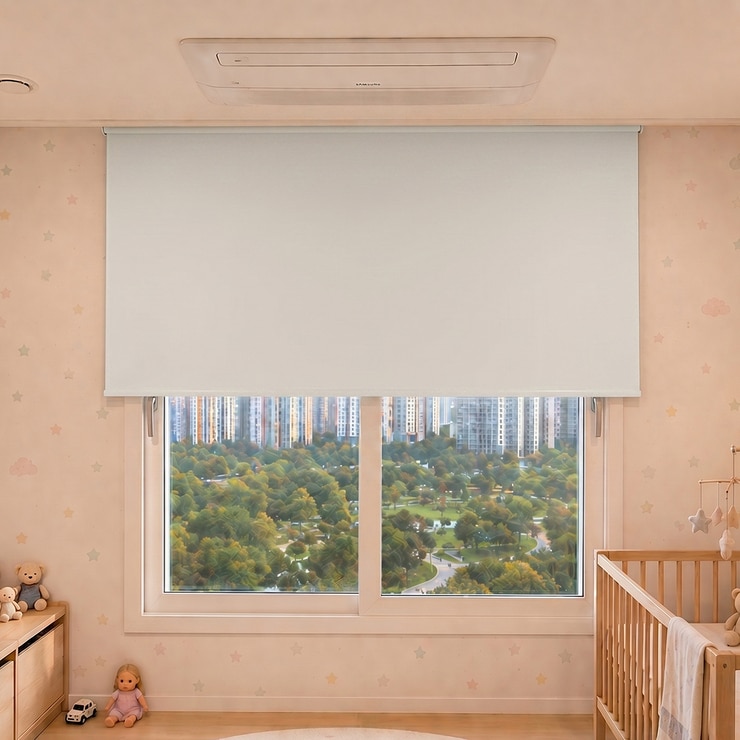 한샘 플랑 노아 암막 롤블라인드 150 x 230 cm - 화이트