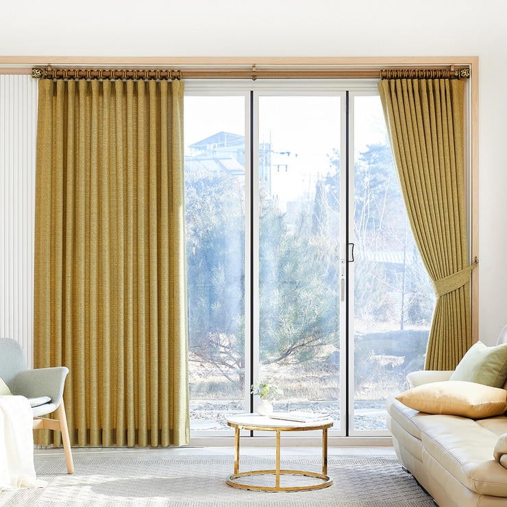 커튼 머스타드 650 x (230/240)cm - 230cm