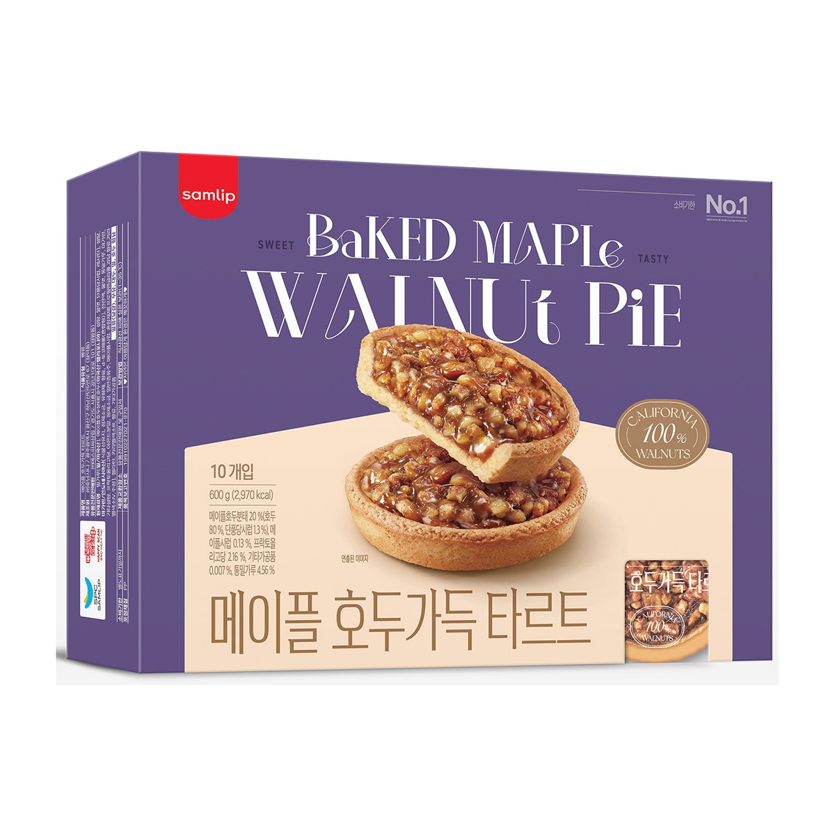 삼립 메이플 호두 가득 타르트 60g x 10